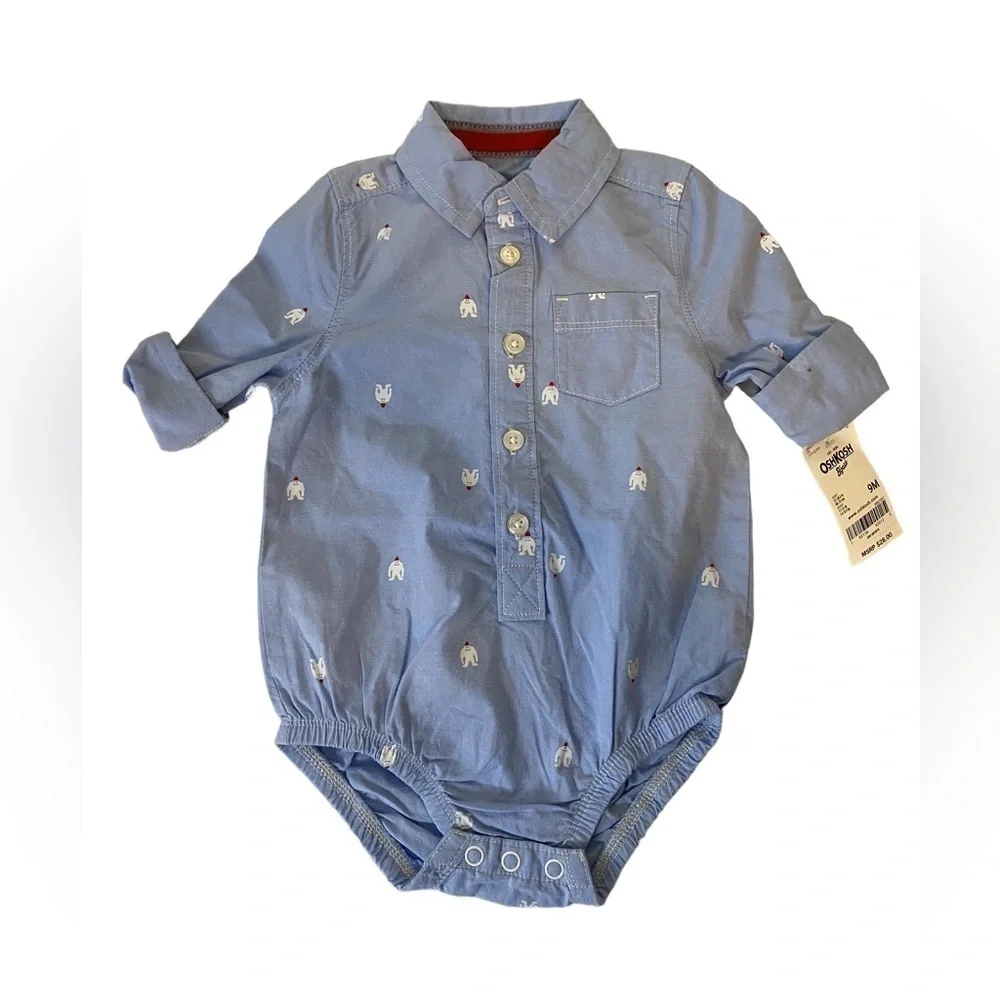 ONE piece baby Osh Kosh B’Gosh Oxford size 9 months